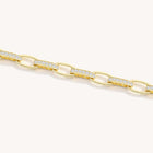 Interlinked Diamond Paperclip Bracelet