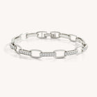 Interlinked Diamond Paperclip Bracelet
