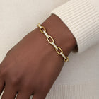 Interlinked Diamond Paperclip Bracelet