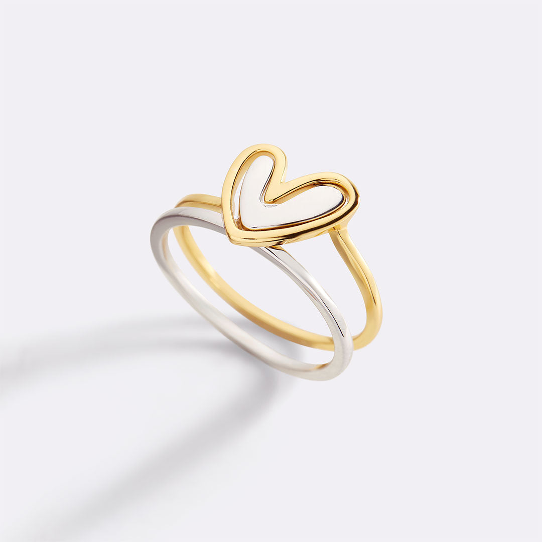 Self Love Layered Heart Ring
