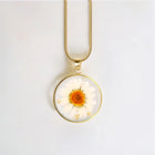 Pressed Birth Flower Necklace