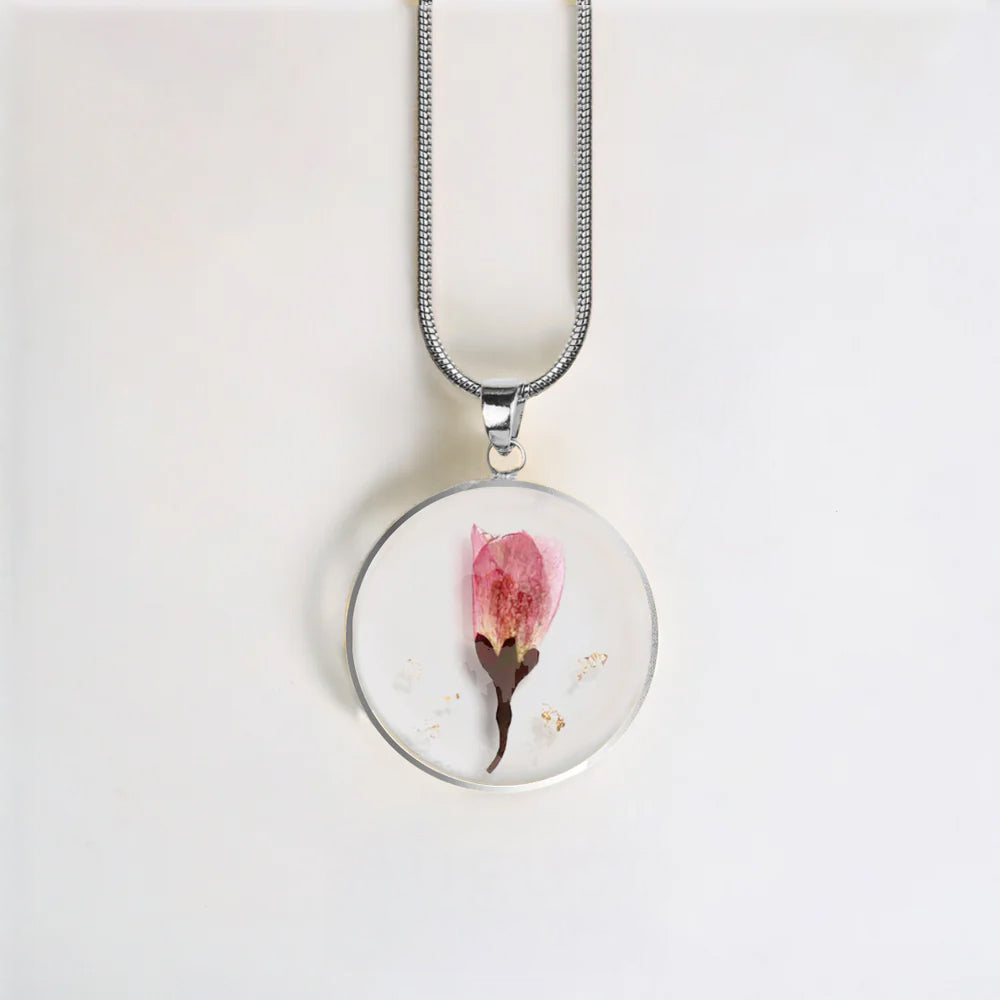Pressed Birth Flower Necklace