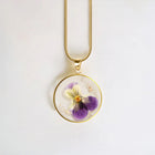 Pressed Birth Flower Necklace
