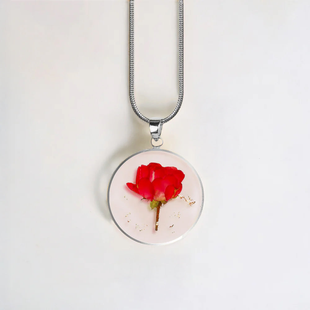 Pressed Birth Flower Necklace