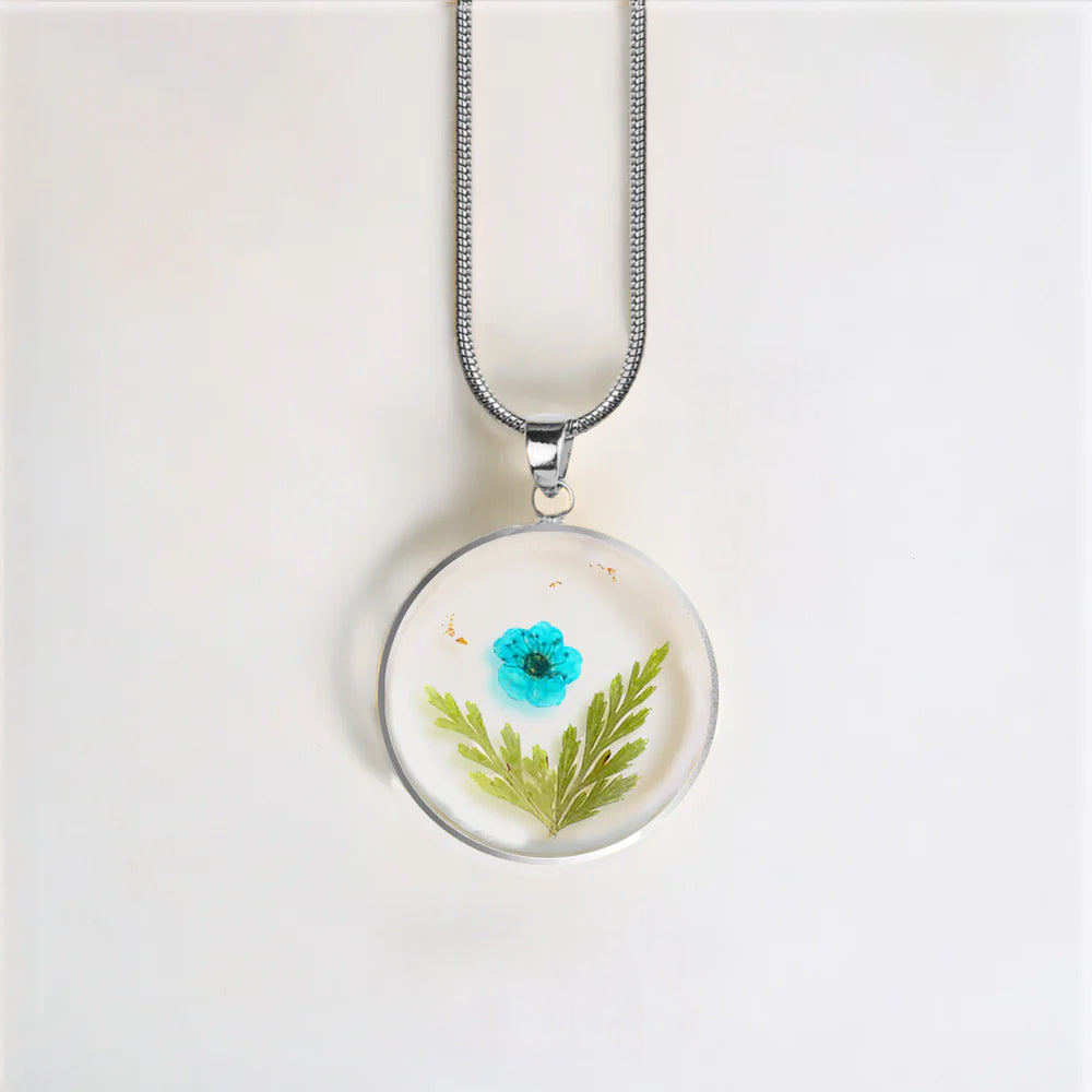 Pressed Birth Flower Necklace