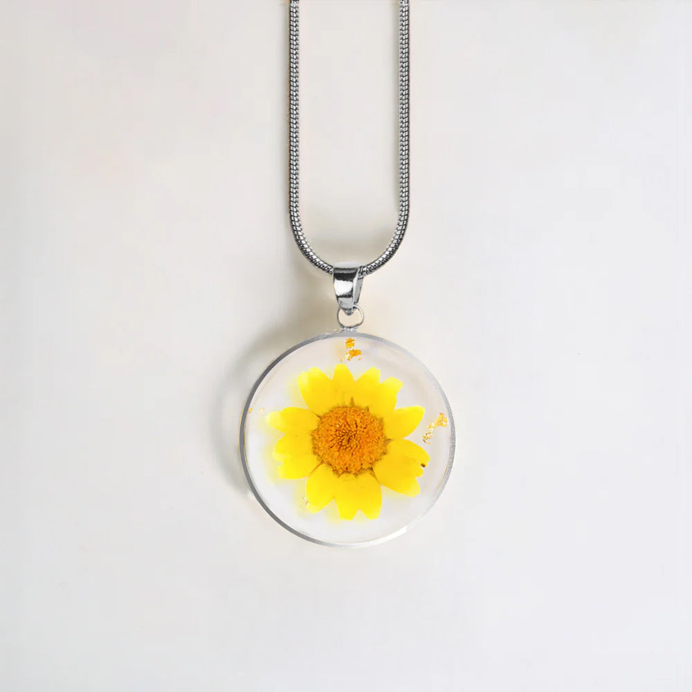 Pressed Birth Flower Necklace