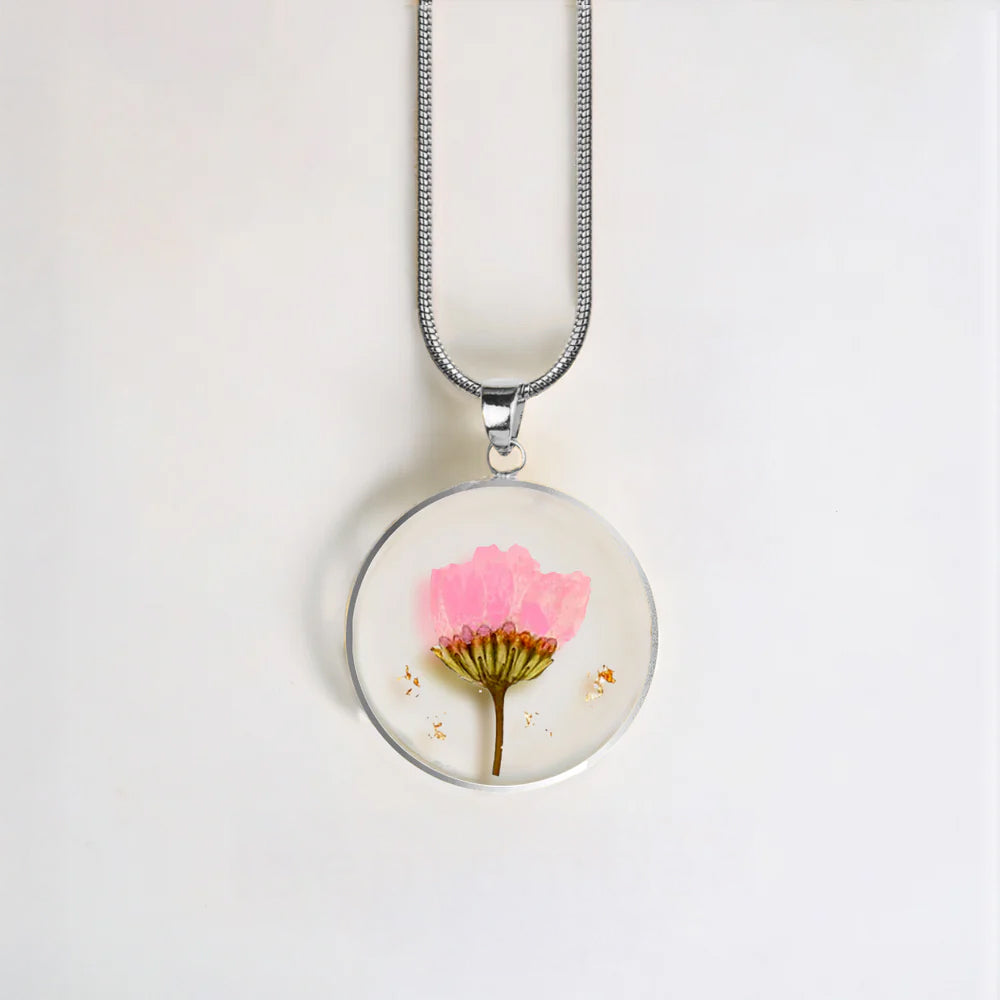 Pressed Birth Flower Necklace